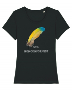 STIL NONCONFORMIST Tricou mânecă scurtă guler larg fitted Damă Expresser