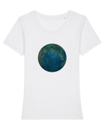 No borders - Earth Globe 5 Tricou mânecă scurtă guler larg fitted Damă Expresser