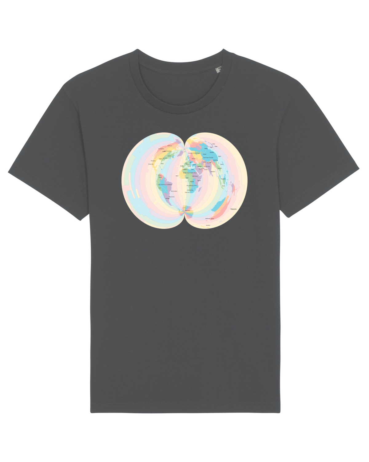Tricou mânecă scurtă Unisex Rocker Anthracite