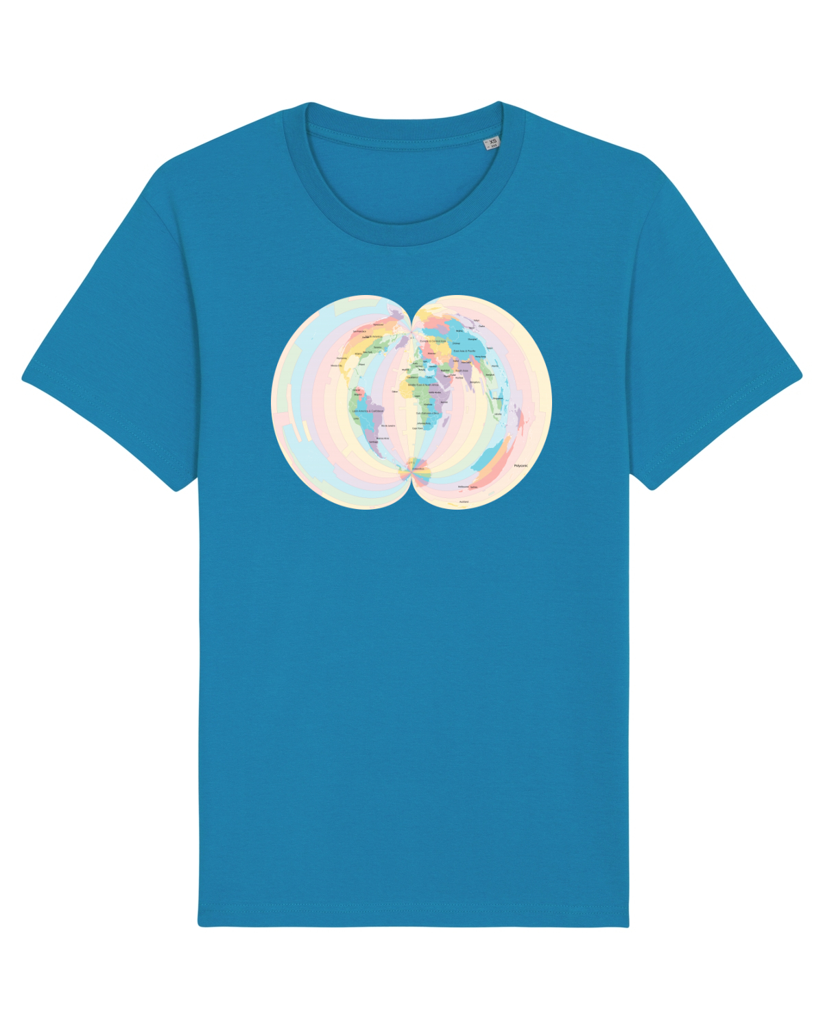Tricou mânecă scurtă Unisex Rocker Azur