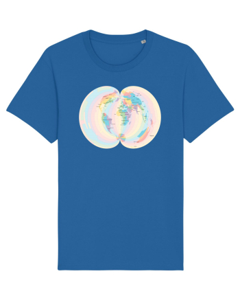 Projected Time Zones - Polyconic Royal Blue