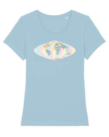 Projected Time Zones - Sinusoidal Sky Blue