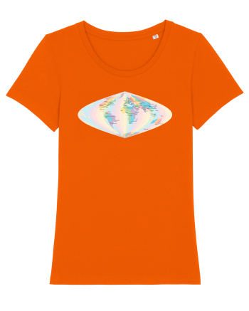 Projected Time Zones - Sinusoidal Bright Orange