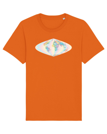 Projected Time Zones - Sinusoidal Bright Orange