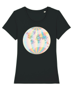 Projected Time Zones - Van der Grinten 1 Tricou mânecă scurtă guler larg fitted Damă Expresser