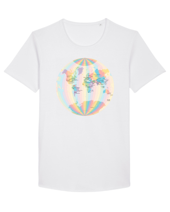 Projected Time Zones - Van der Grinten 1 White