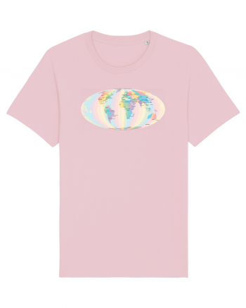 Projected Time Zones - Mollweide Cotton Pink