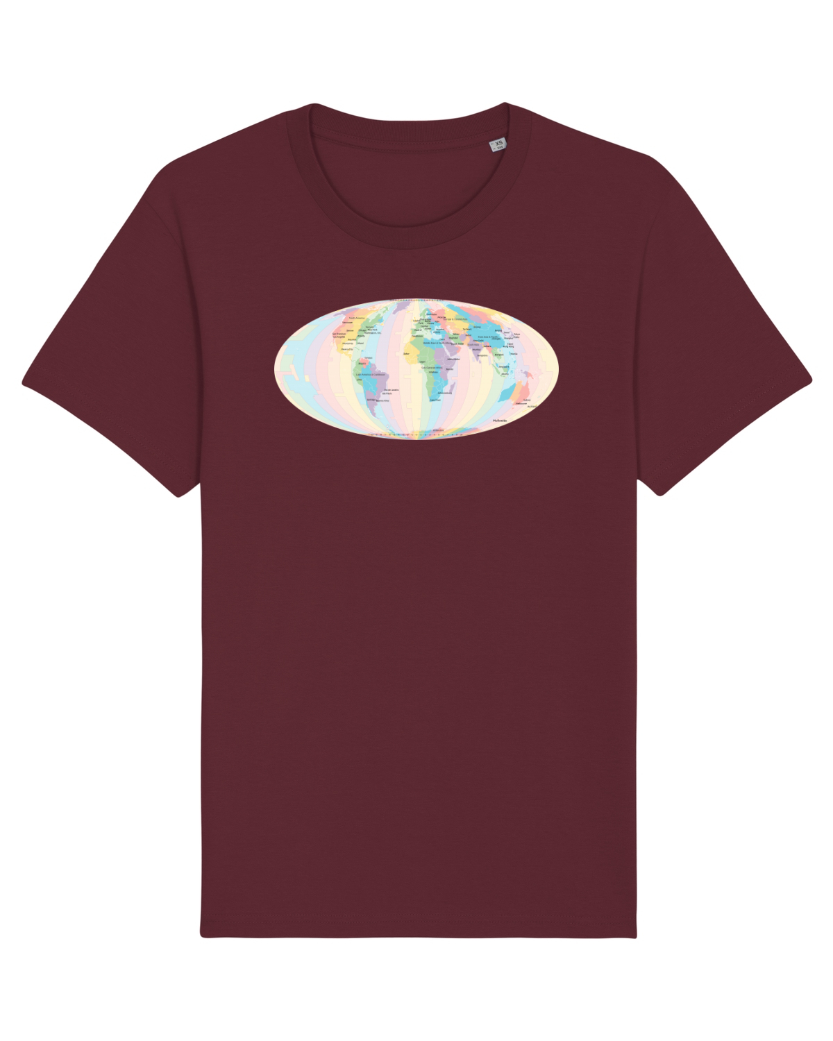 Tricou mânecă scurtă Unisex Rocker Burgundy