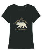 Closer to Nature Tricou mânecă scurtă guler larg fitted Damă Expresser