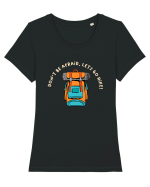 Don't Be Afraid, Let's Go Hike Tricou mânecă scurtă guler larg fitted Damă Expresser