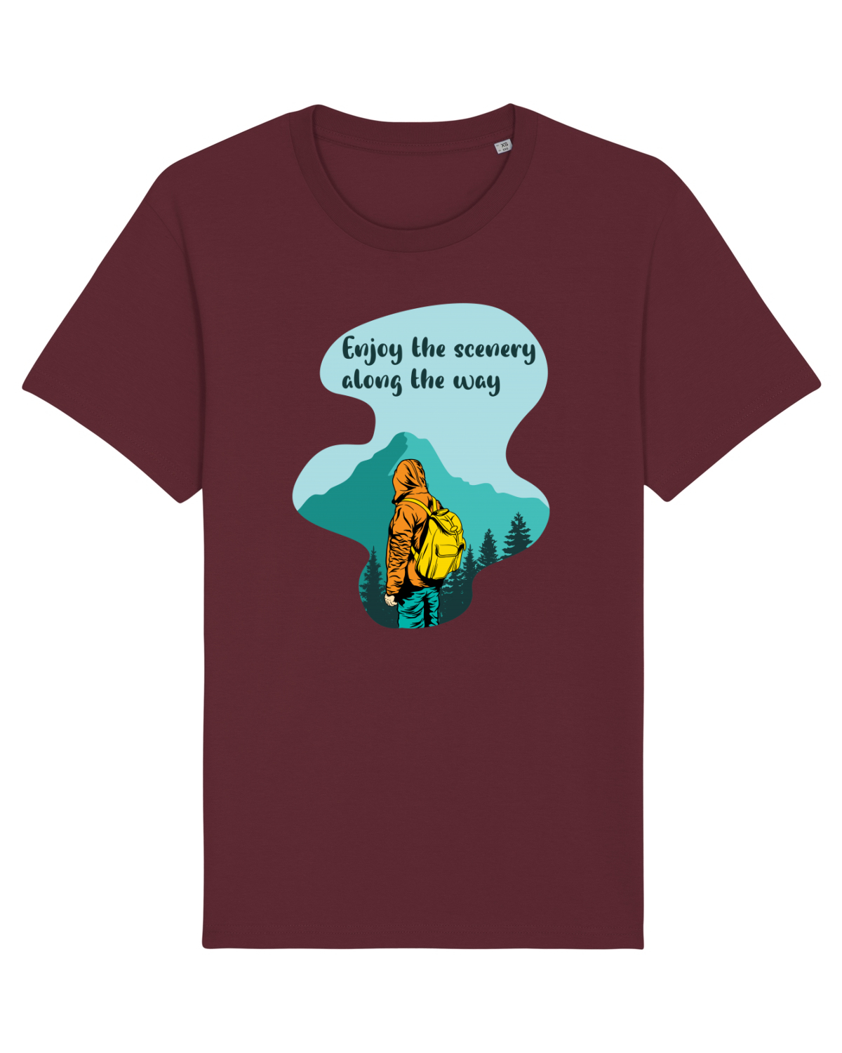 Tricou mânecă scurtă Unisex Rocker Burgundy