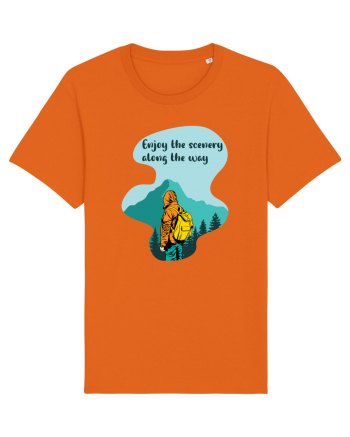 Enjoy the Scenery Along the Way Bright Orange