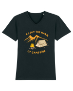 Enjoy the Warm of Campfire Tricou mânecă scurtă guler V Bărbat Presenter