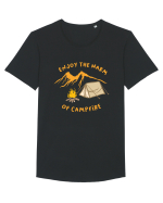 Enjoy the Warm of Campfire Tricou mânecă scurtă guler larg Bărbat Skater