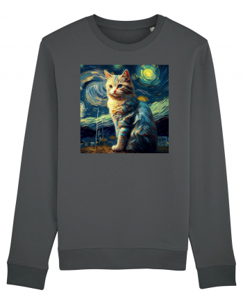 Pisică într-un peisaj Bluză mânecă lungă Unisex Rise