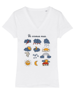 Pe vremea mea... Tricou mânecă scurtă guler V Damă Evoker