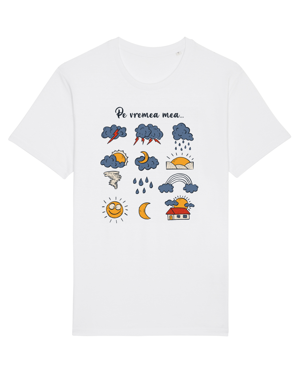 Tricou mânecă scurtă Unisex Rocker White