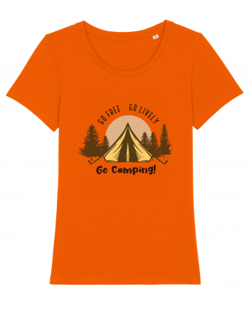 Go Free Go Lively Go Camping! Bright Orange