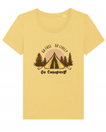Go Free Go Lively Go Camping! Tricou mânecă scurtă guler larg fitted Damă Expresser