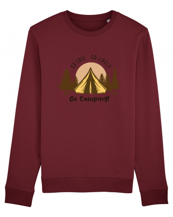 Go Free Go Lively Go Camping! Burgundy