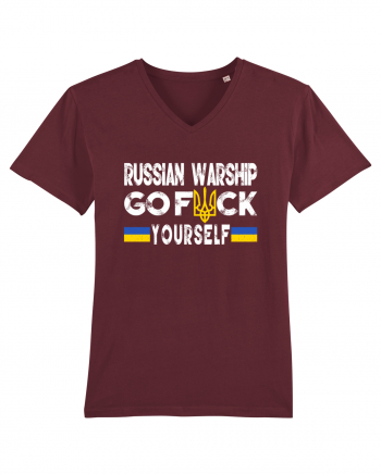 Russian Warship Go Fuck Yourself Russkiy Voyennyy Korabl' Idi Na Khuy Burgundy