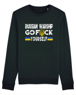 Russian Warship Go Fuck Yourself Russkiy Voyennyy Korabl' Idi Na Khuy Bluză mânecă lungă Unisex Rise