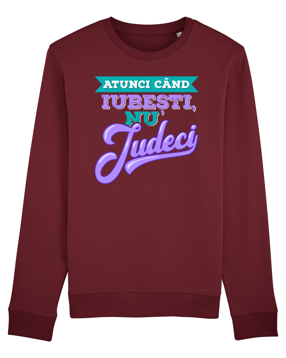 Bluză mânecă lungă Unisex Rise Burgundy