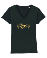Boot Heartbeats Tricou mânecă scurtă guler V Damă Evoker