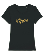 Boot Heartbeats Tricou mânecă scurtă guler larg fitted Damă Expresser