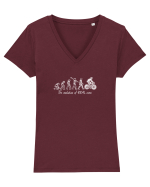 Bicycle Tricou mânecă scurtă guler V Damă Evoker