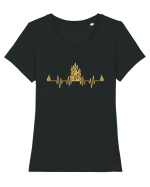 Campfire Heartbeats Tricou mânecă scurtă guler larg fitted Damă Expresser
