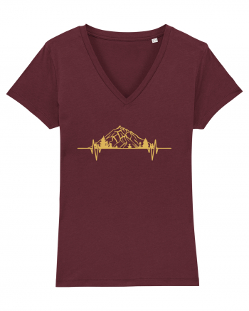 Mountain Heartbeats Burgundy