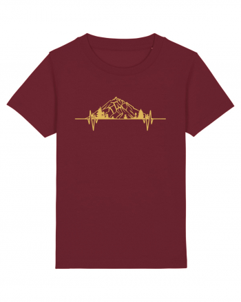 Mountain Heartbeats Burgundy