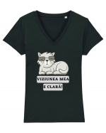 VIZIUNEA MEA E CLARĂ Tricou mânecă scurtă guler V Damă Evoker