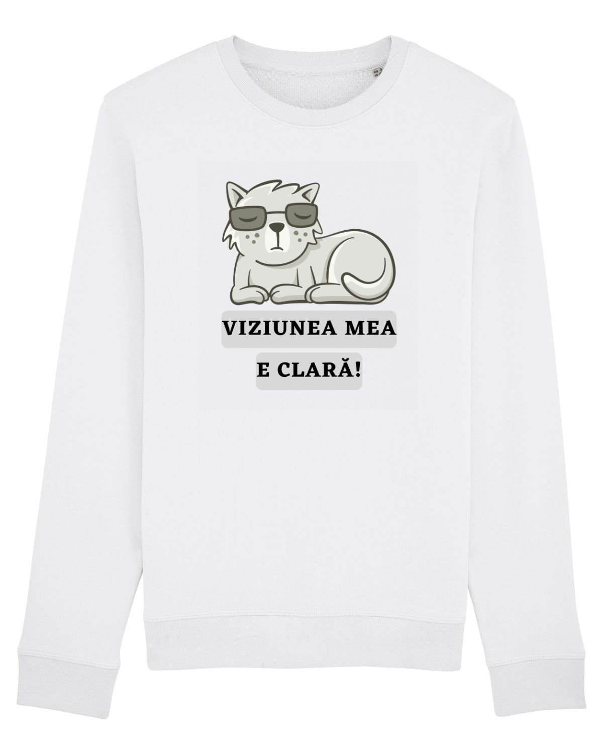 Bluză mânecă lungă Unisex Rise White