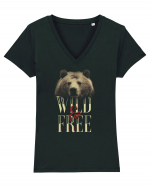 Wild and Free Tricou mânecă scurtă guler V Damă Evoker