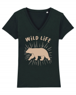 Wild Life Tricou mânecă scurtă guler V Damă Evoker