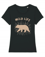 Wild Life Tricou mânecă scurtă guler larg fitted Damă Expresser