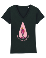 Hiking Calm Your Soul Tricou mânecă scurtă guler V Damă Evoker