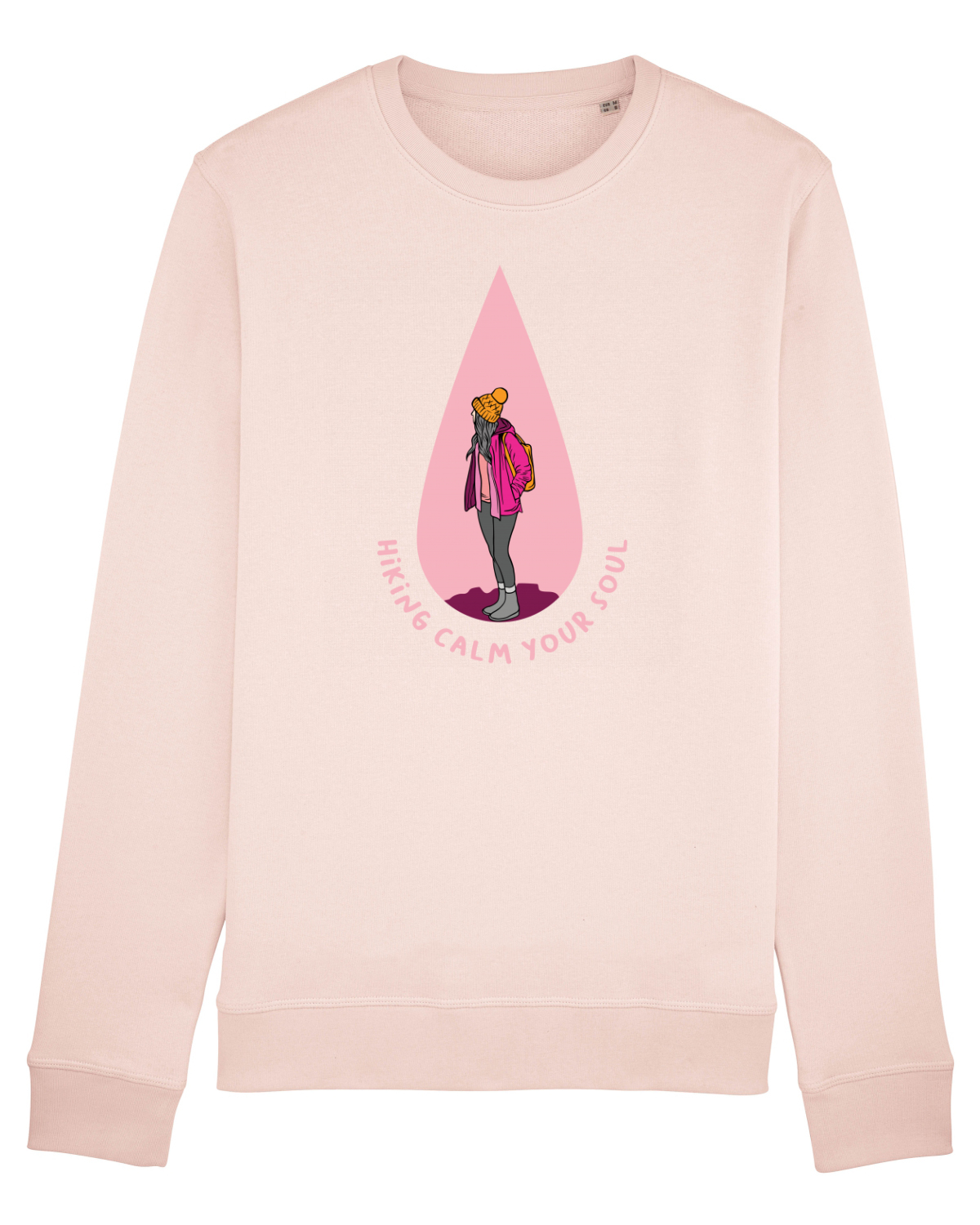Bluză mânecă lungă Unisex Rise Candy Pink