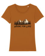 Hiking for Life! Tricou mânecă scurtă guler larg fitted Damă Expresser