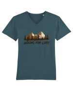 Hiking for Life! Tricou mânecă scurtă guler V Bărbat Presenter