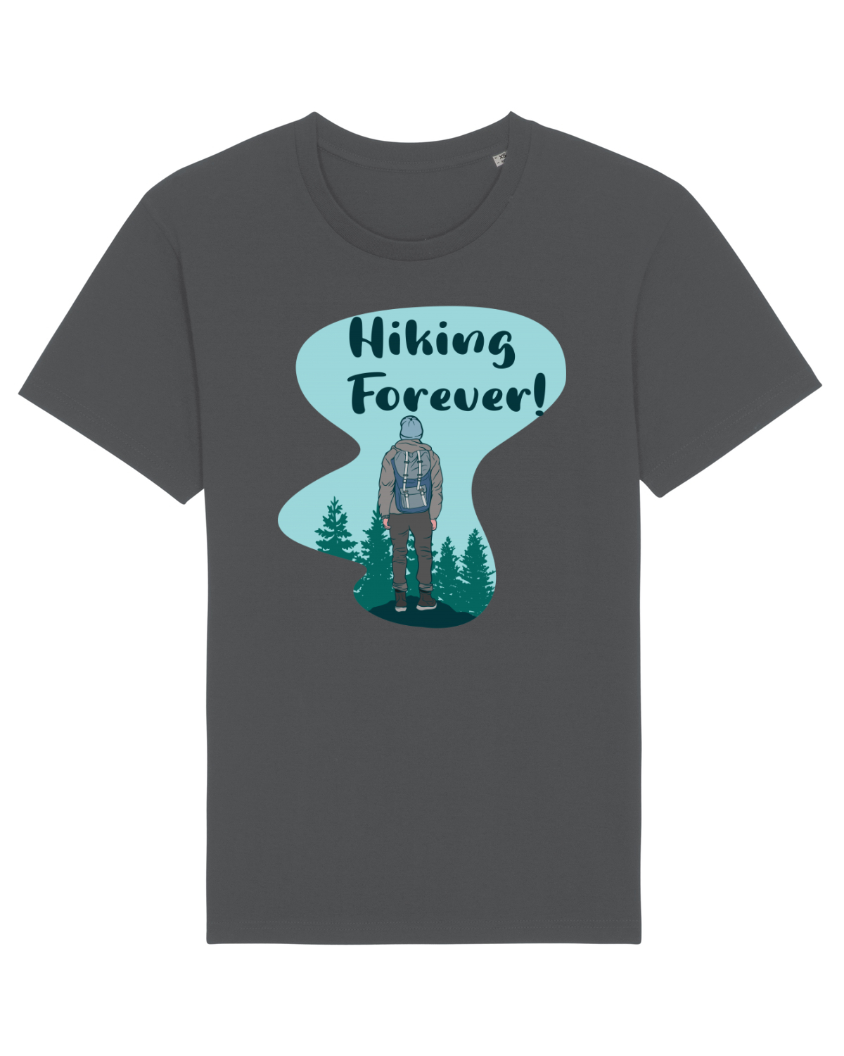 Tricou mânecă scurtă Unisex Rocker Anthracite
