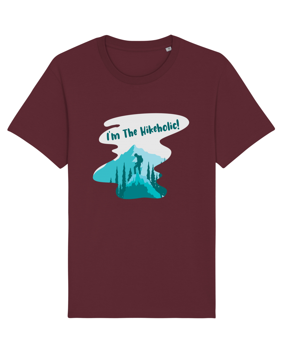 Tricou mânecă scurtă Unisex Rocker Burgundy