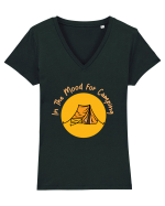 In the Mood for Camping Tricou mânecă scurtă guler V Damă Evoker