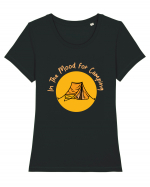 In the Mood for Camping Tricou mânecă scurtă guler larg fitted Damă Expresser