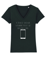 VÂNEZ DOAR SÂMBETELE ȘI SELFIE-URI. Tricou mânecă scurtă guler V Damă Evoker