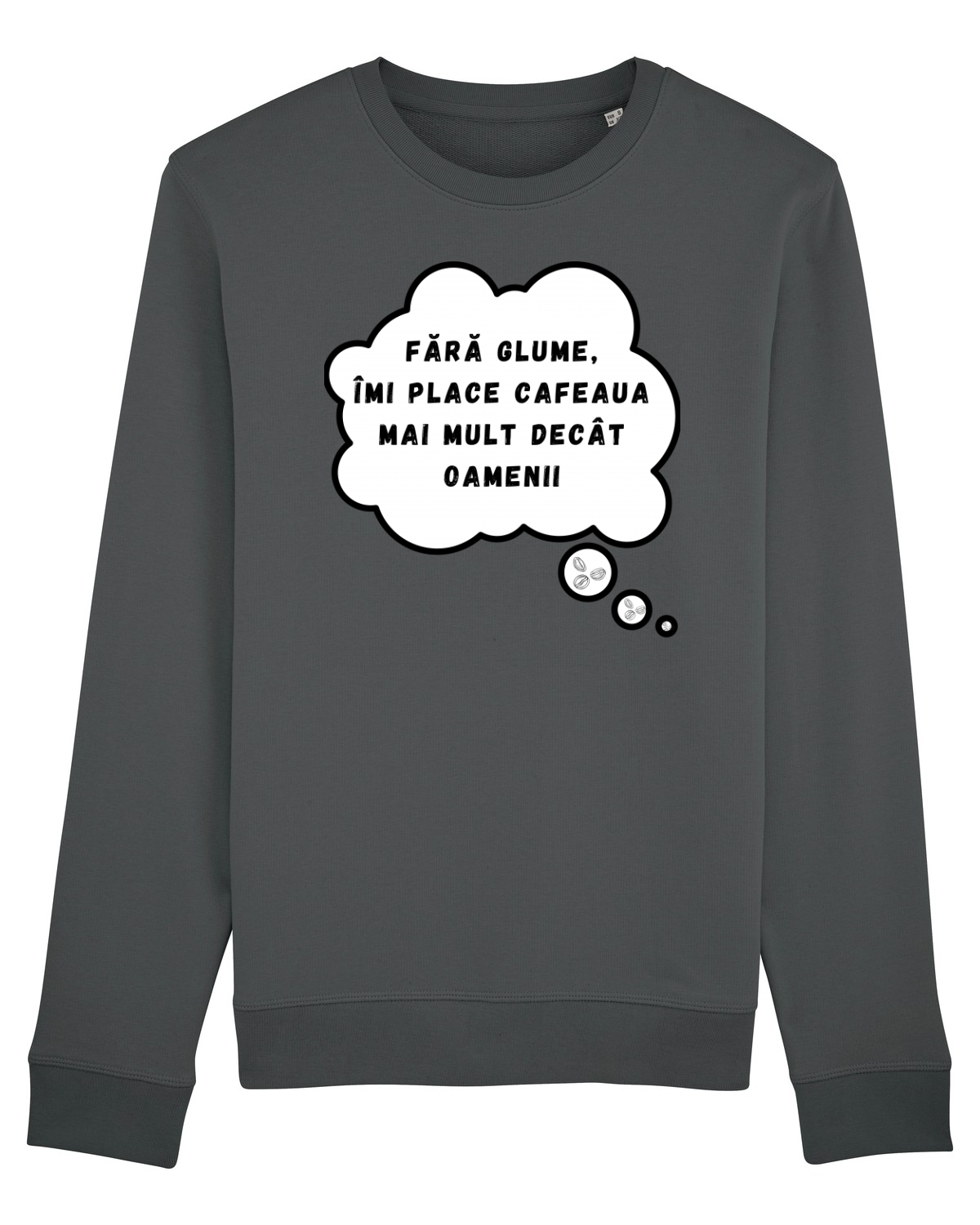 Bluză mânecă lungă Unisex Rise Anthracite