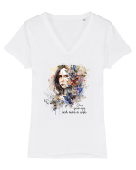 pentru femei moderne - Close your eyes and make a wish Tricou mânecă scurtă guler V Damă Evoker