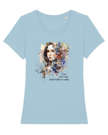 pentru femei moderne - Close your eyes and make a wish Sky Blue
